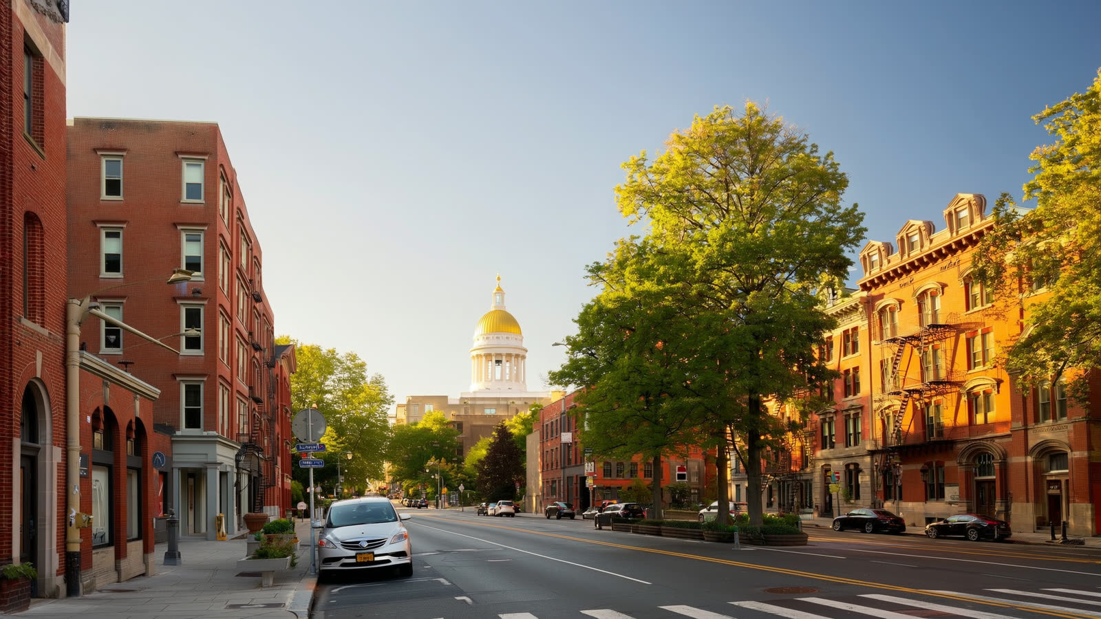Downtown Trenton and the State House